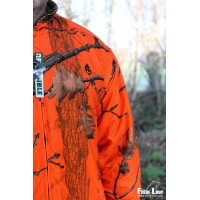 Blouson polaire réversible camouflage orange