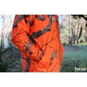 Blouson polaire réversible camouflage orange