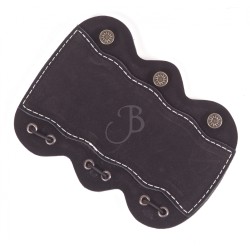 Brassard Wild Mountain en cuir Buffalo noir