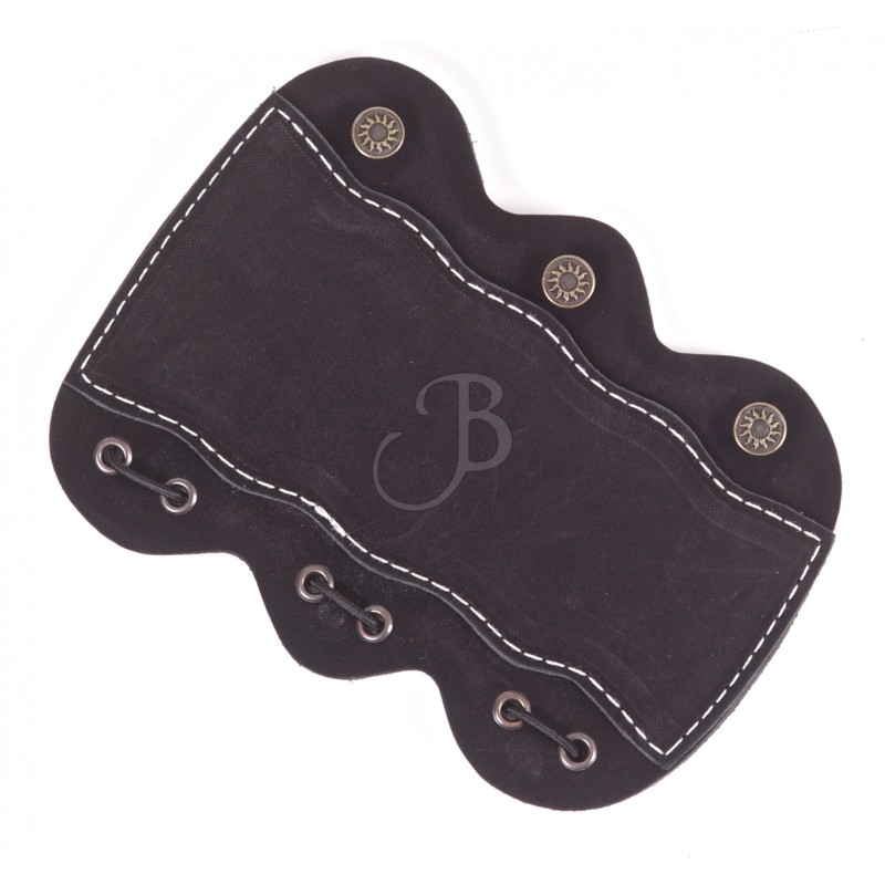 Brassard Wild Mountain en cuir Buffalo noir