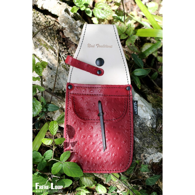 Carquois Neet T-PQ 2 Cuir d´autruche rouge